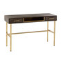Voir la diapositive 1 : Paris Prix Console 2 Tiroirs en Bois  Janis  120cm Marron & Or