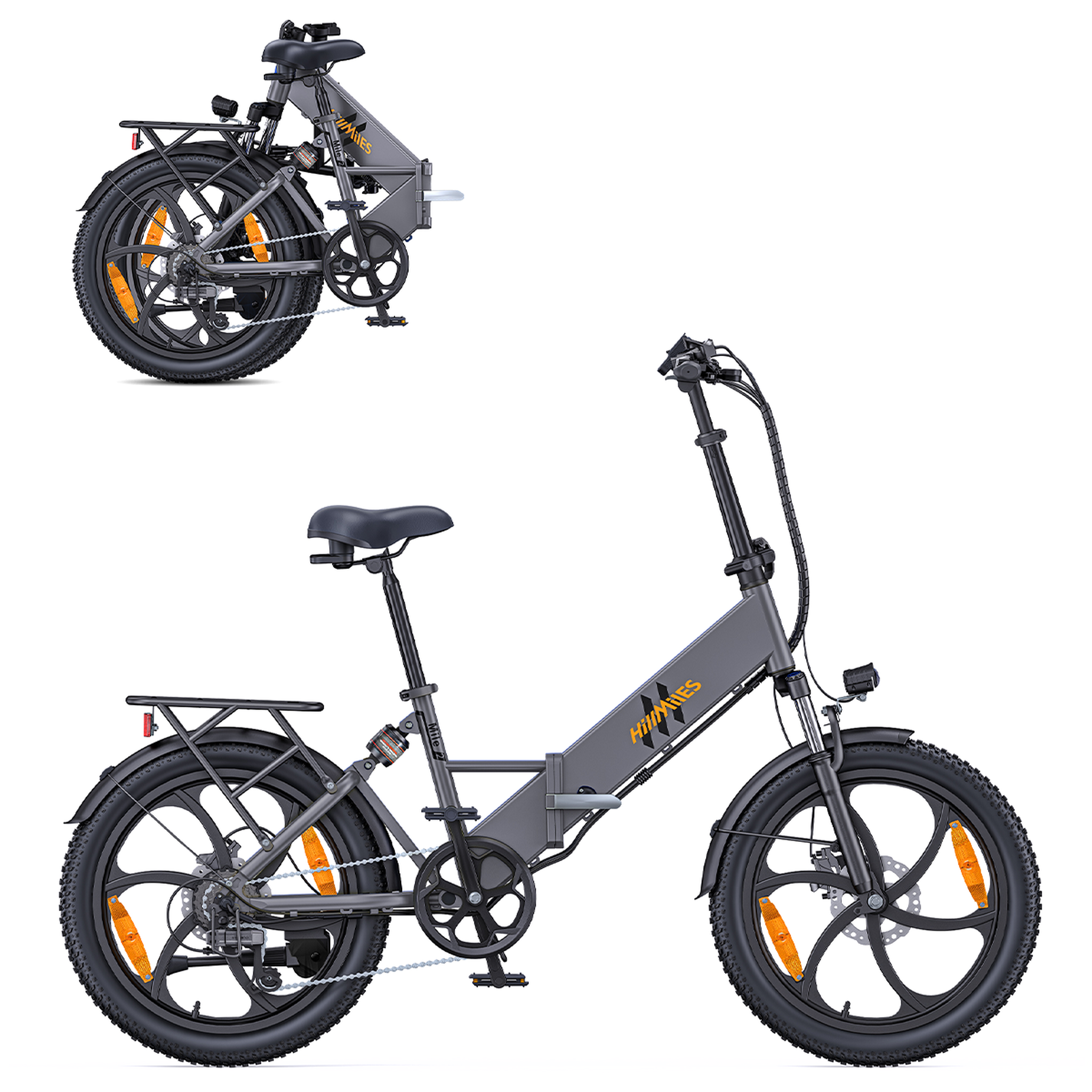 Voir la diapositive 4 : HILLMILES Vélo électrique pliable Hillmiles Mile2