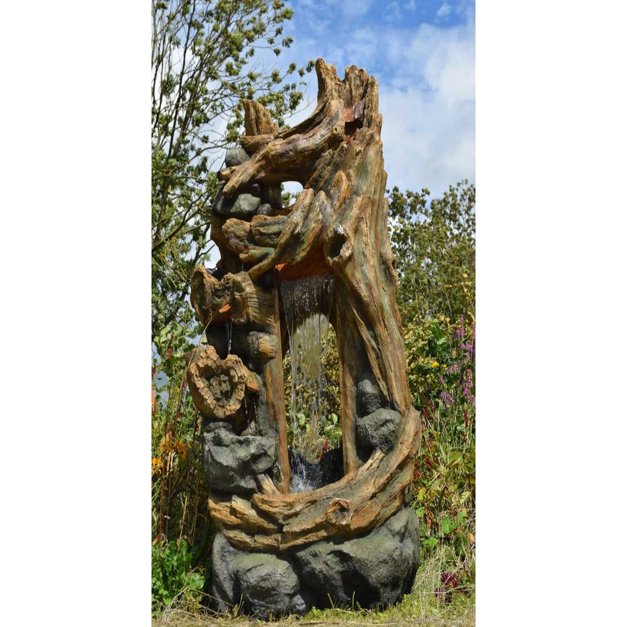 Voir la diapositive 4 : Ubbink Fontaine de jardin Kalloni vieux troncs d'arbre avec éclairage LED - Ubbink