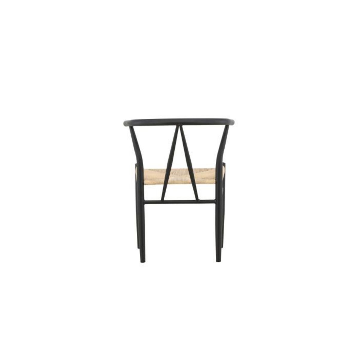 Paris Prix Chaise en Rotin  Alfons  72cm Noir