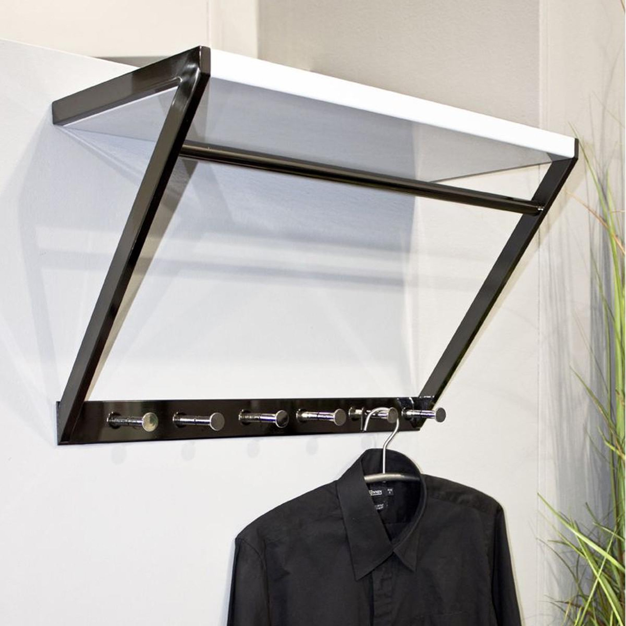 Voir la diapositive 2 : Paris Prix Patère murale design  xabi  60cm blanc