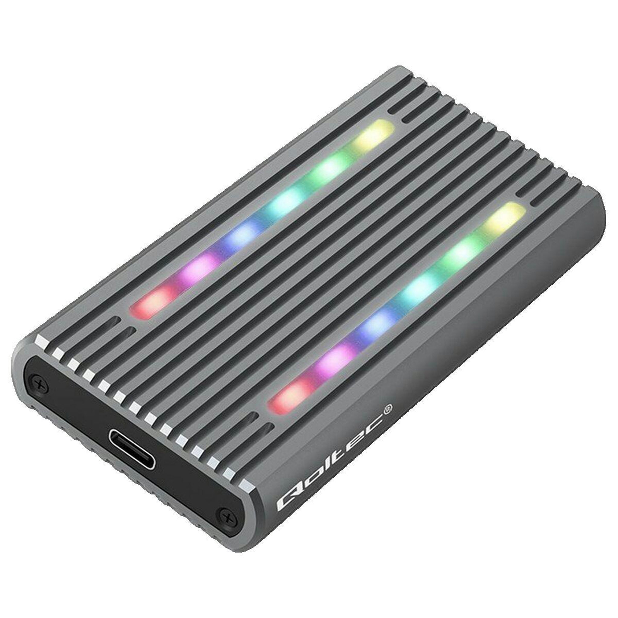 QOLTEC Enceinte SSD Qoltec 5901878522722 RGB Gris