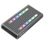 Voir la diapositive 1 : QOLTEC Enceinte SSD Qoltec 5901878522722 RGB Gris