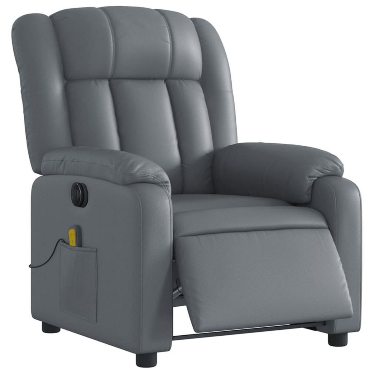 VIDAXL Fauteuil de massage inclinable electrique gris similicuir