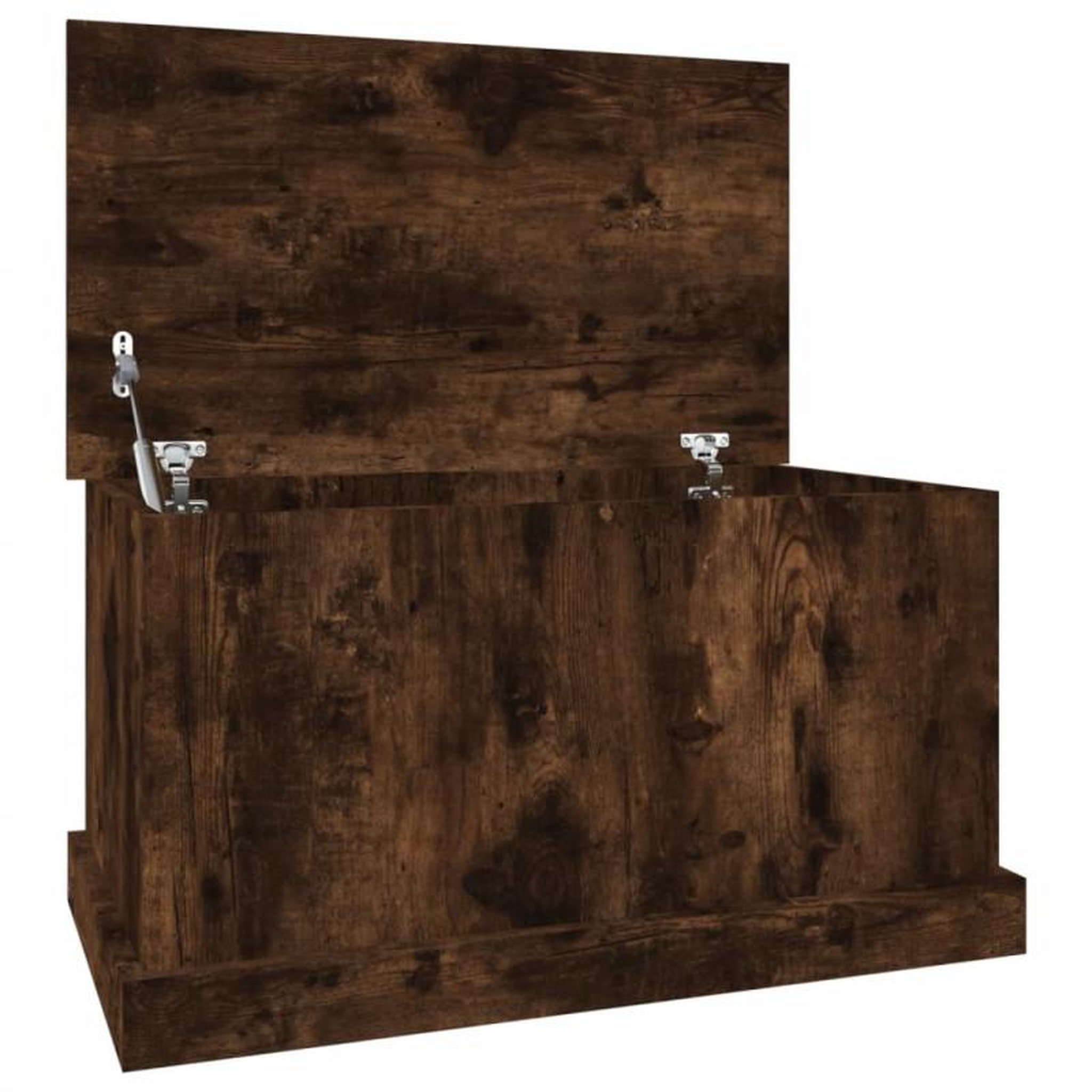 Voir la diapositive 2 : VIDAXL Boîte de rangement chêne fumé 70x40x38 cm bois d ingénierie