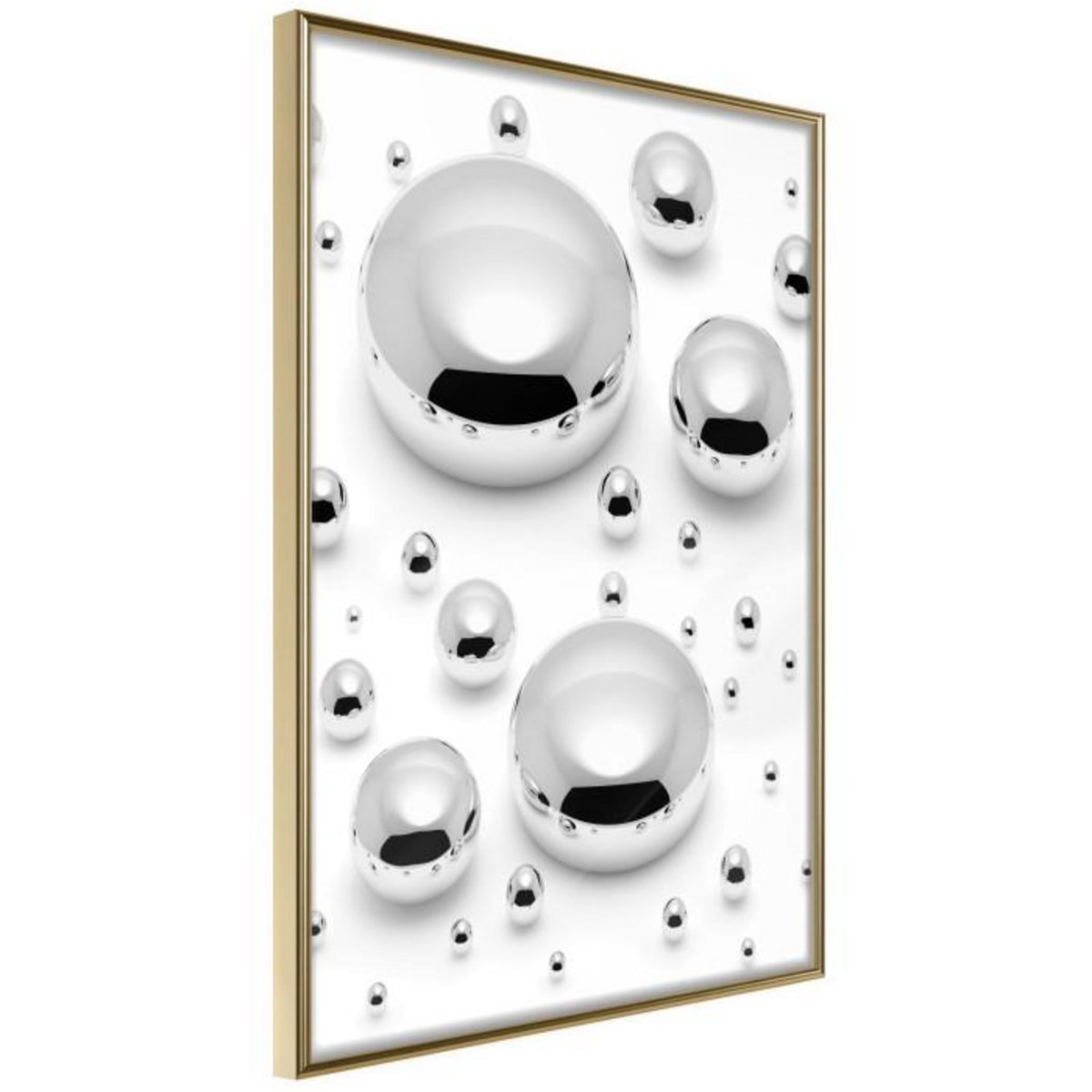 Paris Prix Affiche Murale Encadrée  Silver Drops