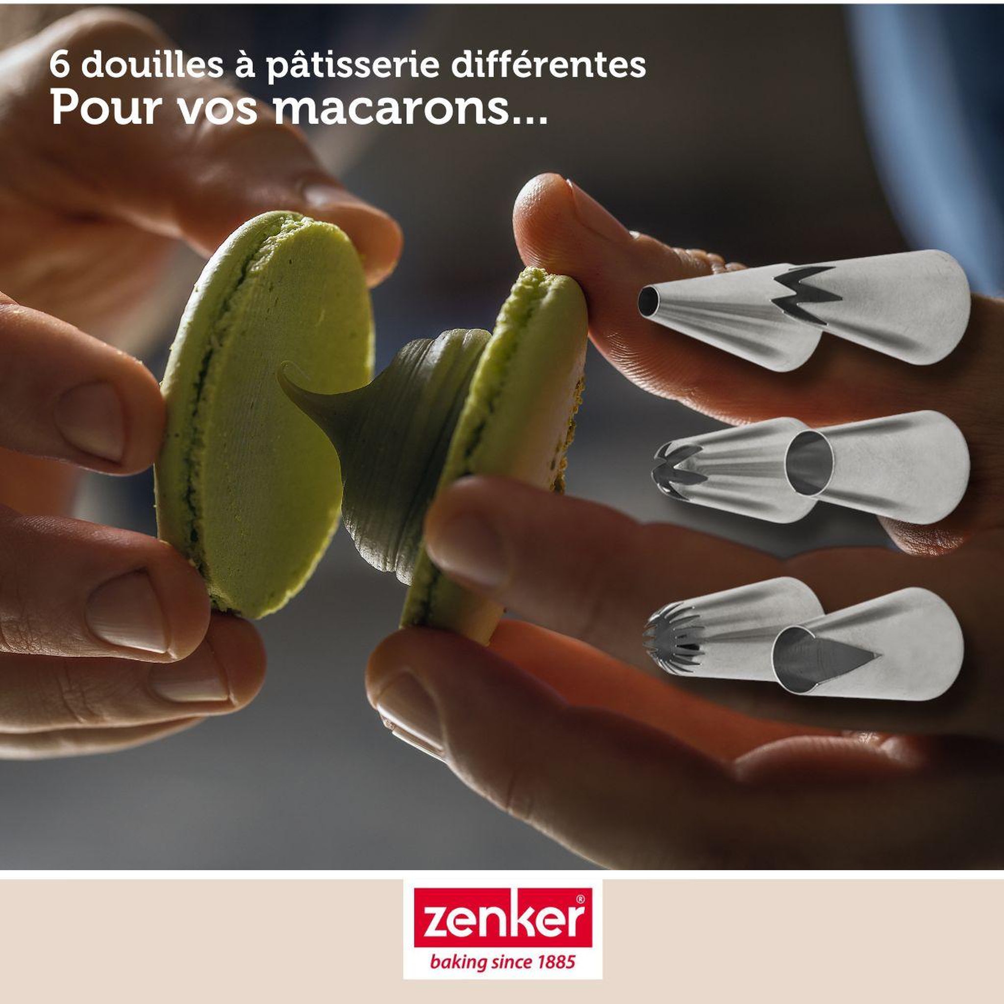 Voir la diapositive 6 : ZENKER Lot de 6 douilles à pâtisserie en inox grand modèle Zenker Smart Pastry