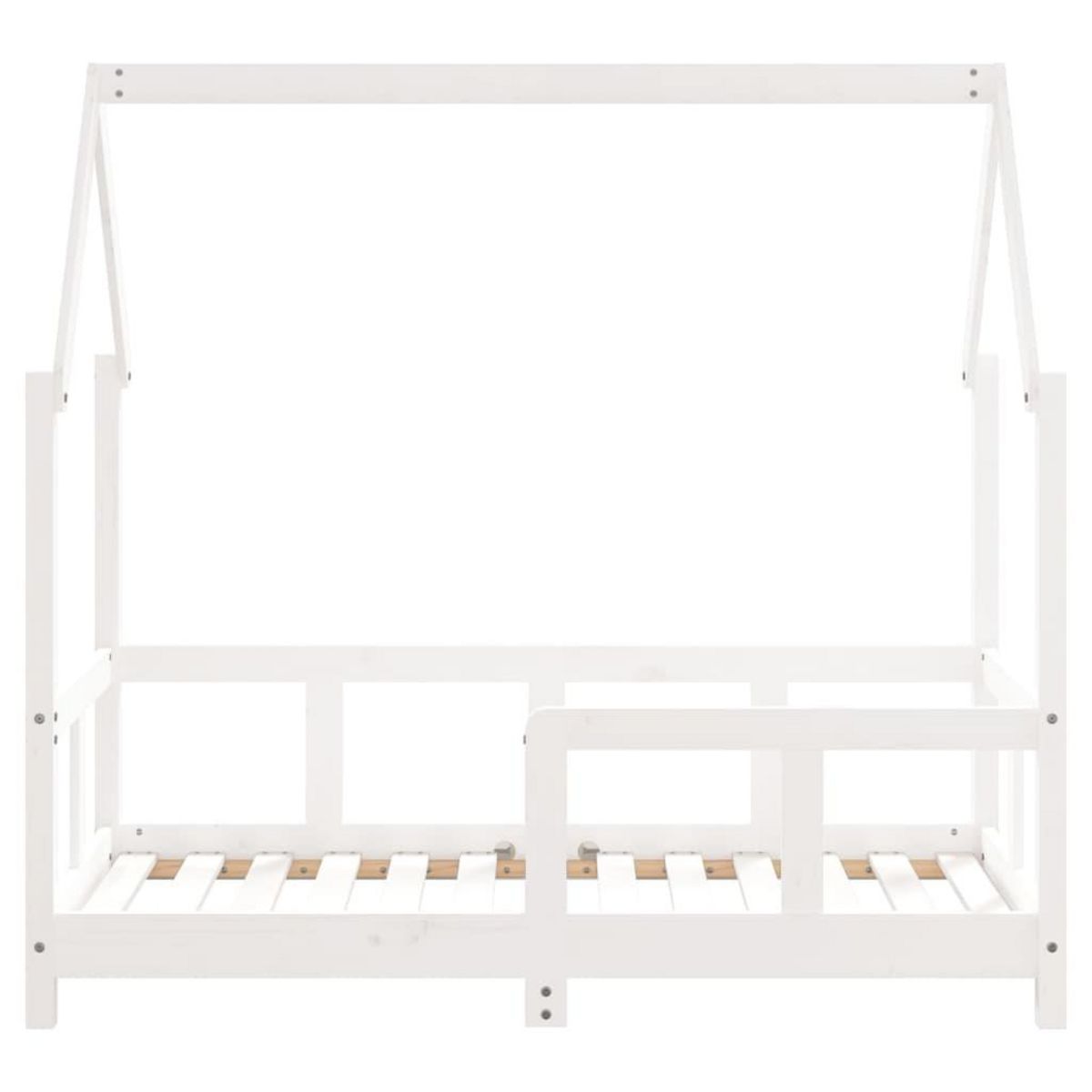 VIDAXL Cadre de lit pour enfant blanc 70x140 cm bois de pin massif