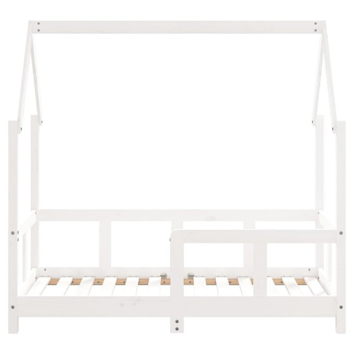 VIDAXL Cadre de lit pour enfant blanc 70x140 cm bois de pin massif