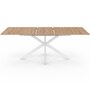 Voir la diapositive 3 : ID MARKET Table à manger extensible rectangle ALIX 6-10 personnes bois et blanc 160-200 cm