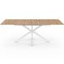 Voir la diapositive 3 : ID MARKET Table à manger extensible rectangle ALIX 6-10 personnes bois et blanc 160-200 cm