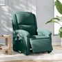 Voir la diapositive 1 : VIDAXL Fauteuil inclinable electrique vert fonce velours