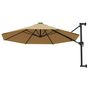 Voir la diapositive 3 : VIDAXL Parasol mural avec mat metallique 300 cm Taupe