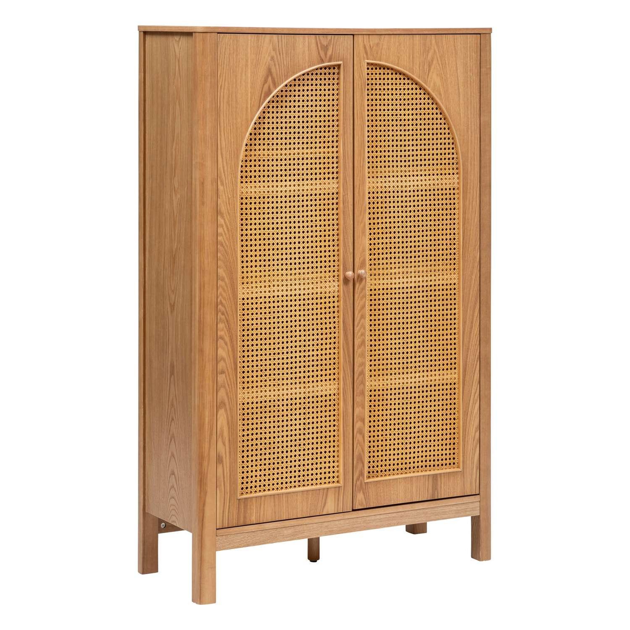 ATMOSPHERA Armoire 2 portes en cannage tiria - marron