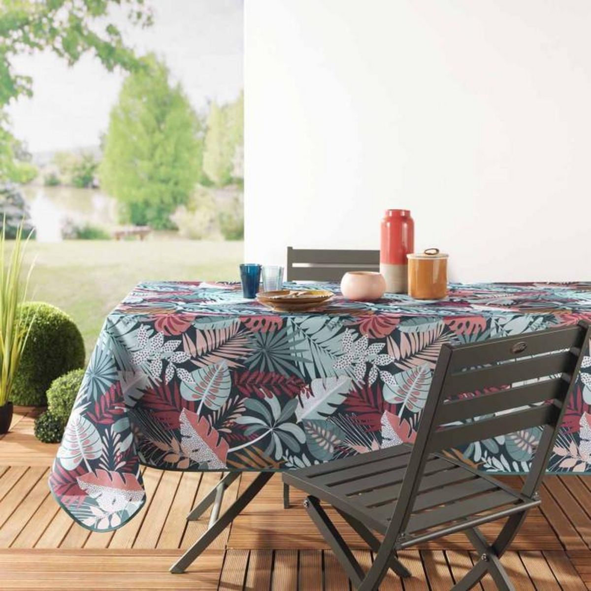 Paris Prix Nappe Antitache  Jacala  150x240cm Bleu