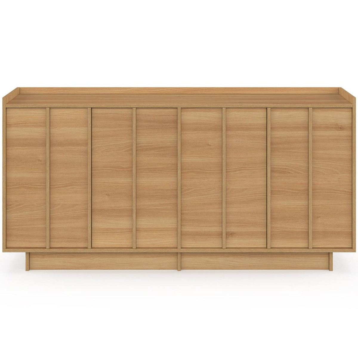 ID MARKET Buffet 160 cm ROSIE 4 portes façon hêtre design minimaliste