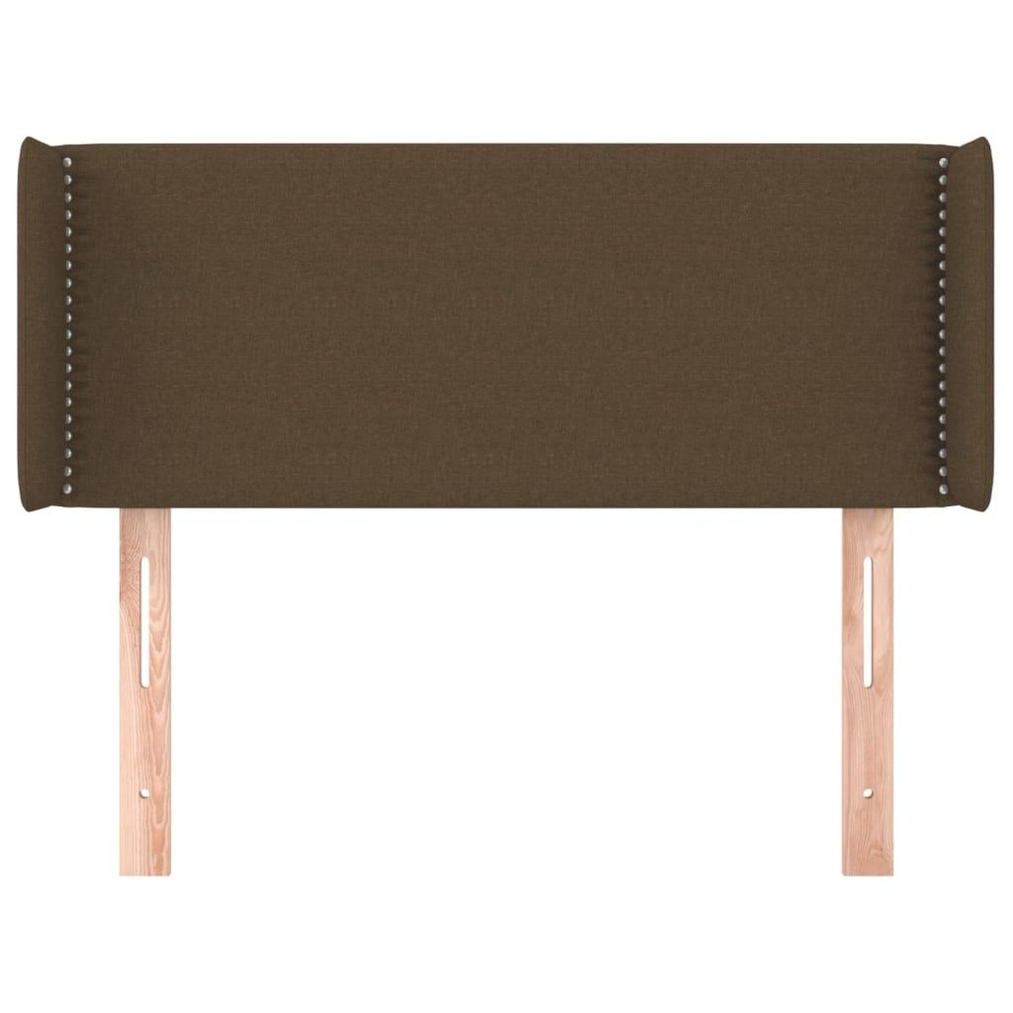 Voir la diapositive 3 : VIDAXL Tete de lit avec oreilles Marron Fonce 103x16x78/88 cm Tissu