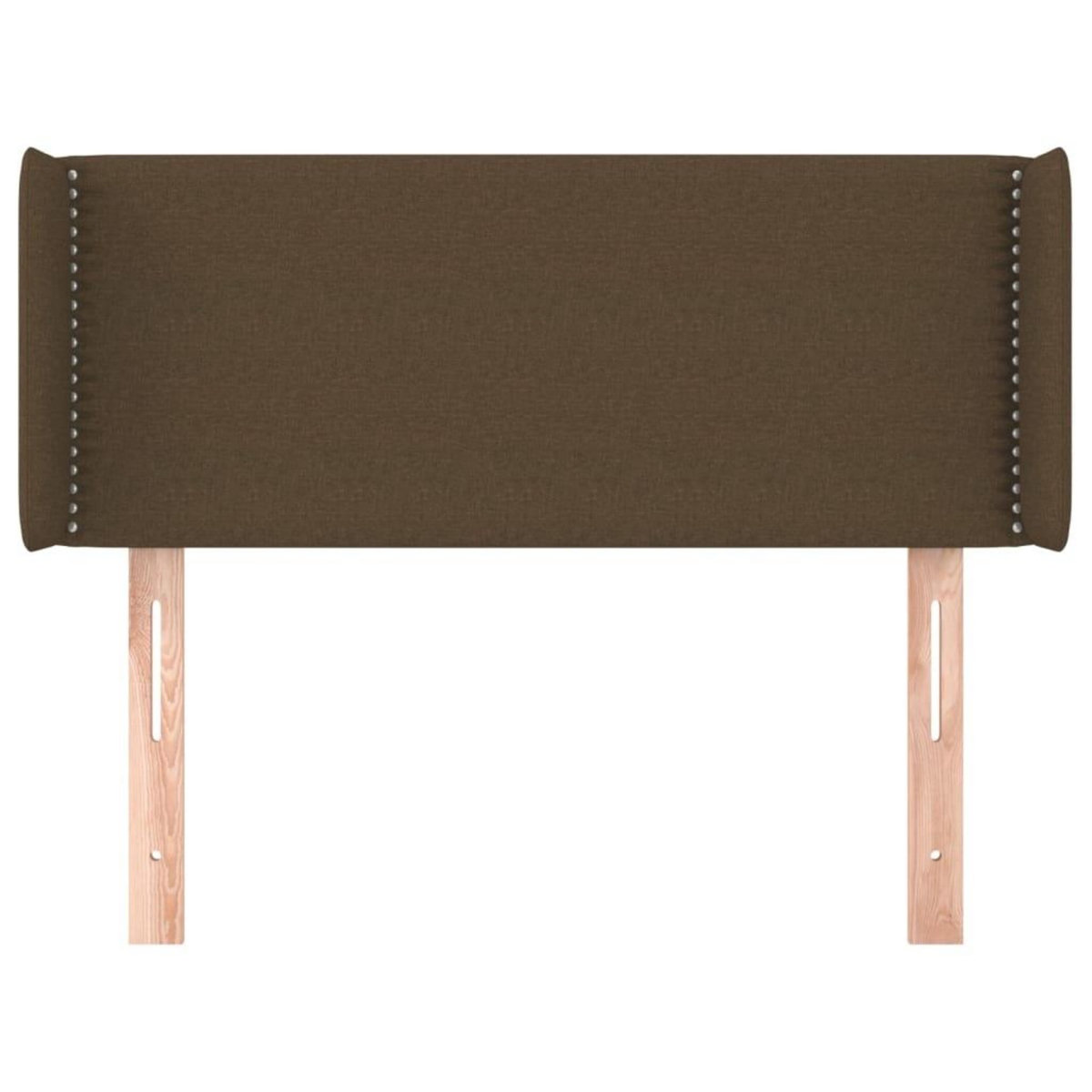 VIDAXL Tete de lit avec oreilles Marron Fonce 103x16x78/88 cm Tissu