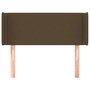 Voir la diapositive 3 : VIDAXL Tete de lit avec oreilles Marron Fonce 103x16x78/88 cm Tissu
