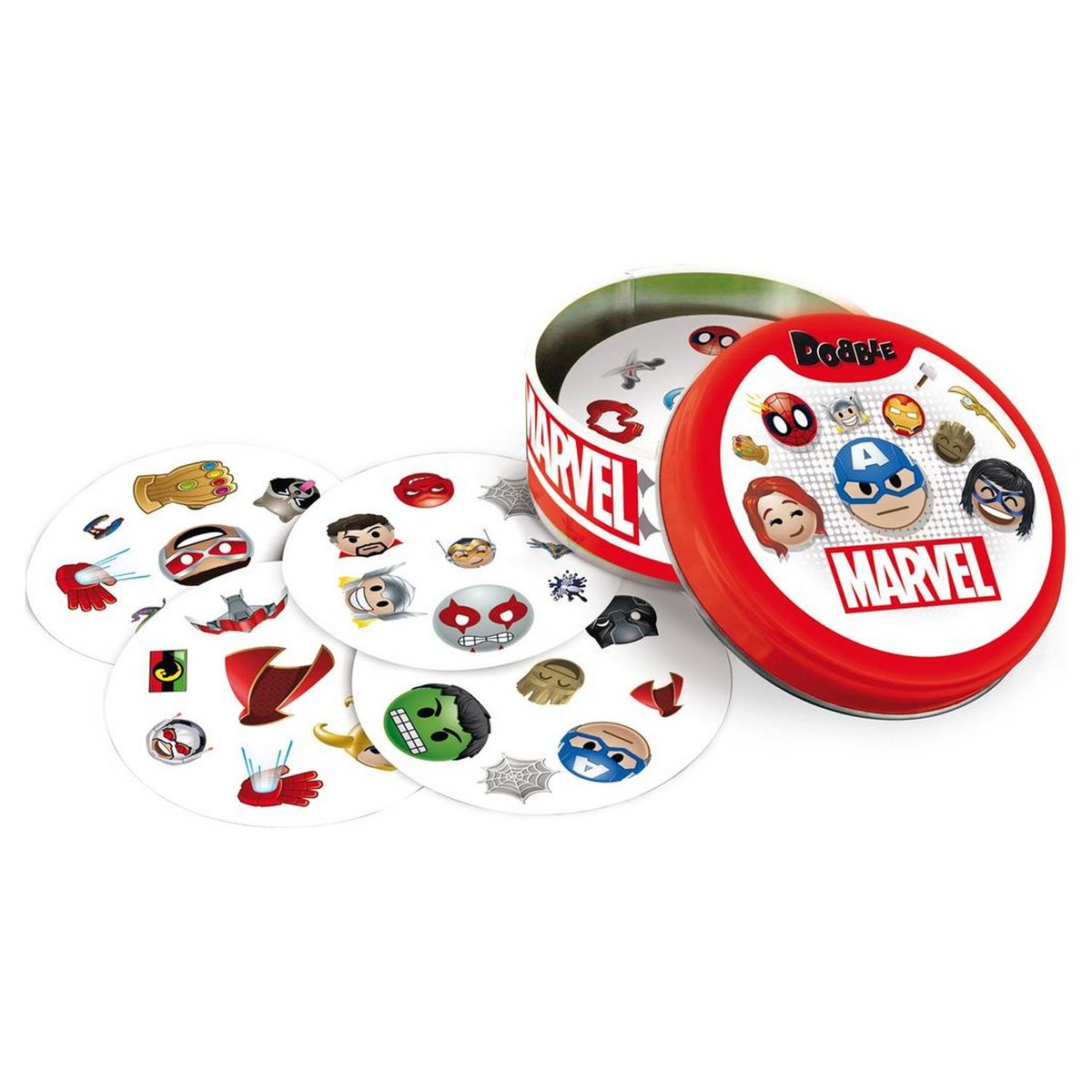ASMODEE Jeu - Dobble - Marvel - EMOJI