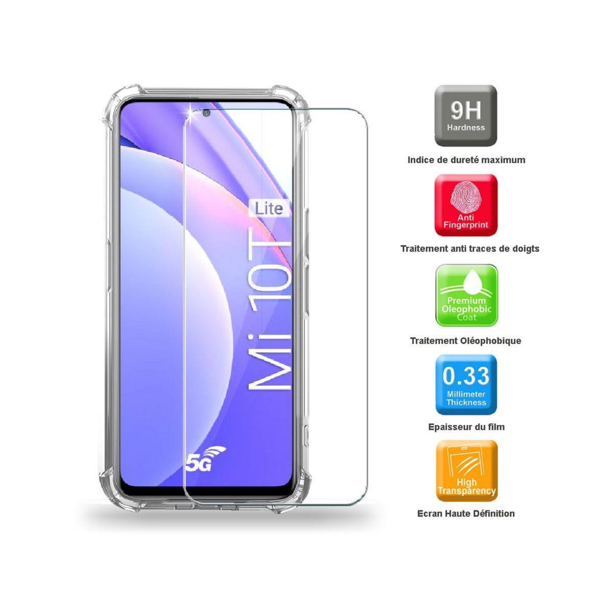 IBROZ Coque Xiaomi Mi 10T Lite Coque Antichoc