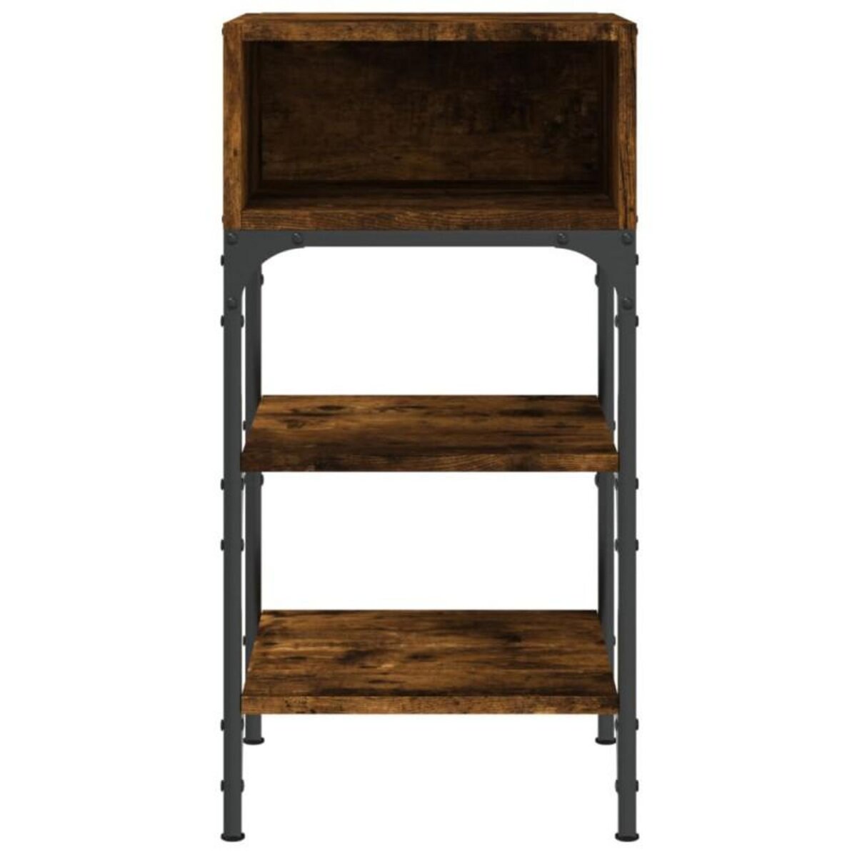 VIDAXL Tables de chevet 2pcs chêne fumé 35x34,5x70 c bois d'ingénierie