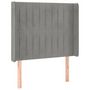 Voir la diapositive 2 : VIDAXL Tete de lit avec oreilles Gris clair 103x16x118/128 cm Velours