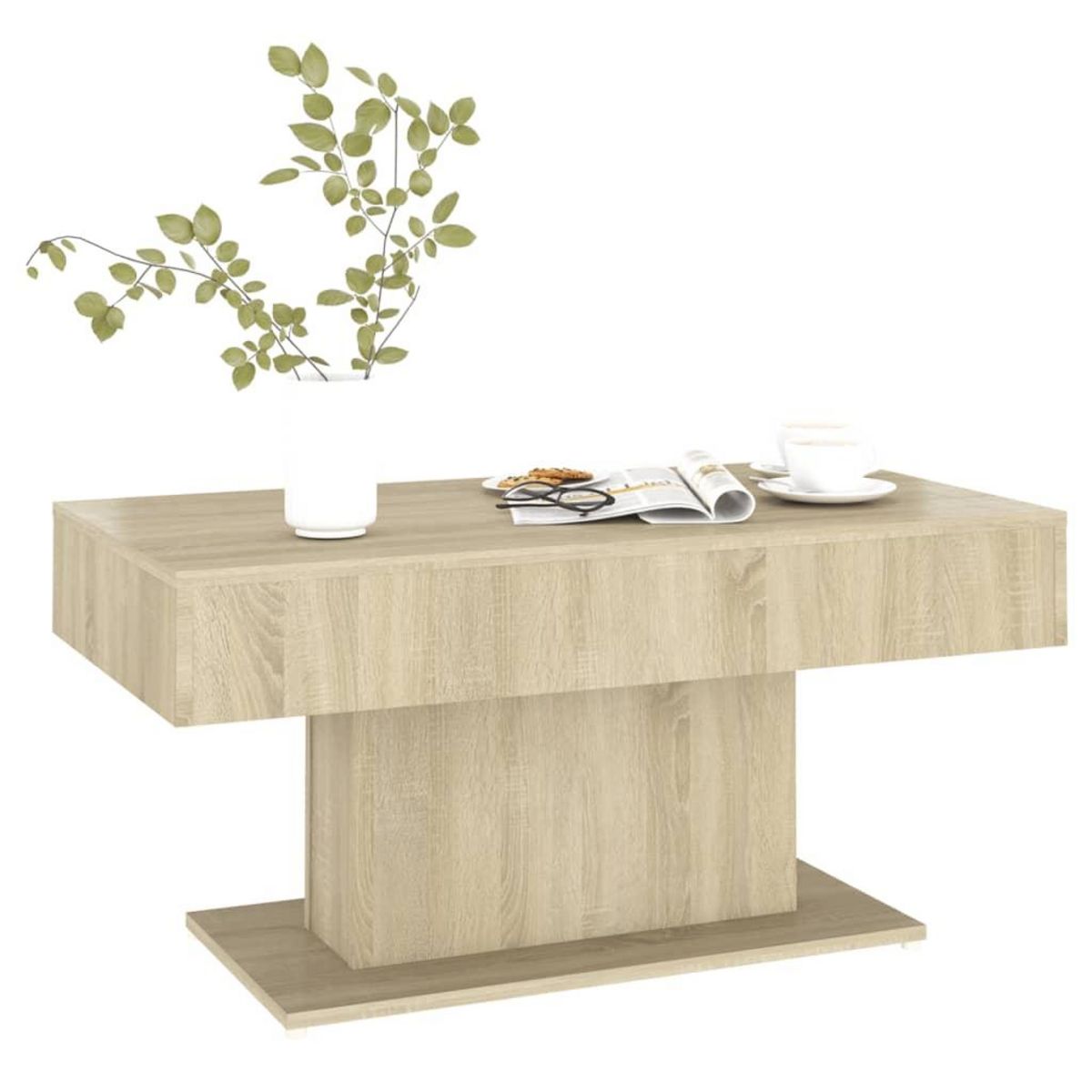 VIDAXL Table basse chene sonoma 96x50x45 cm bois d'ingenierie