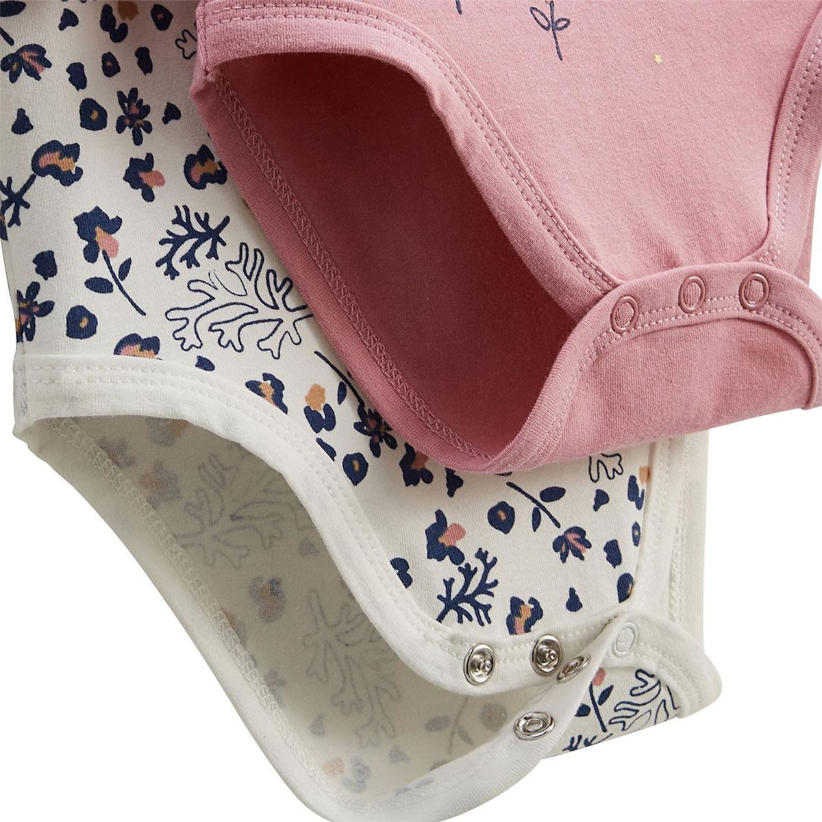 Petit Béguin Lot de 2 bodies bébé manches longues Céleste