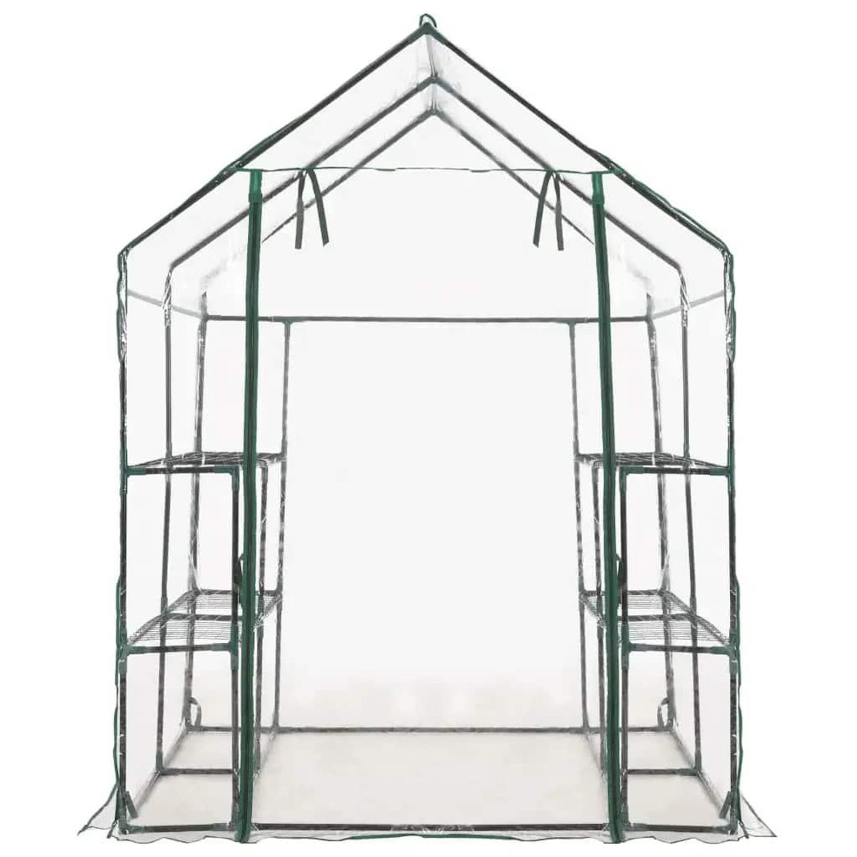 VIDAXL Serre avec 8 etageres 143x143x195 cm