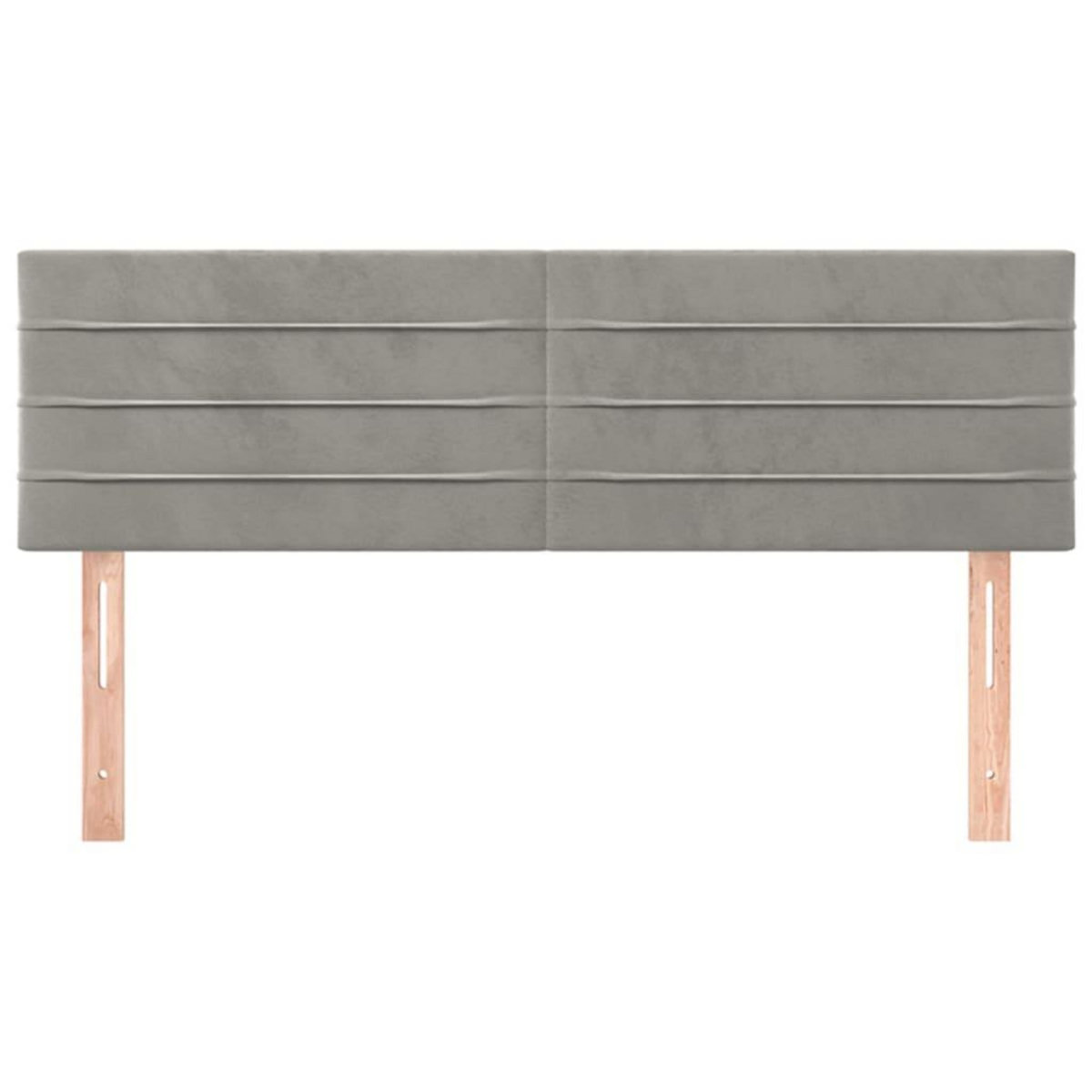 VIDAXL Tetes de lit 2 pcs Gris clair 72x5x78/88 cm Velours