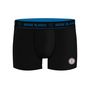 Voir la diapositive 3 : SERGE BLANCO Lot de 4 boxers homme en coton Class uni ceinture colorée