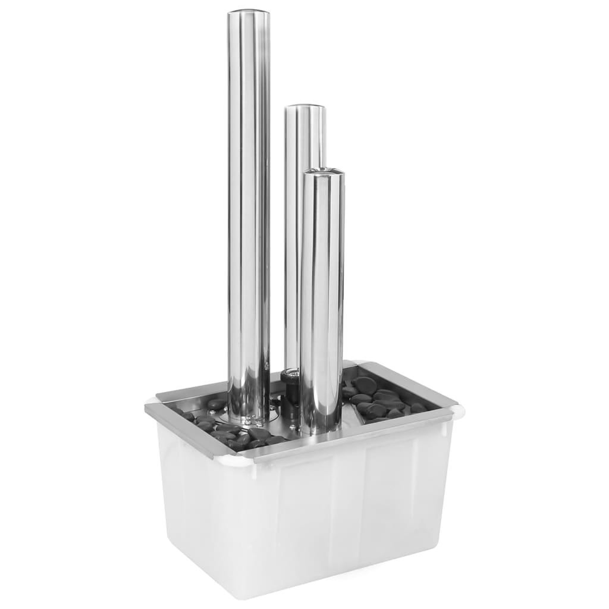 Voir la diapositive 3 : VIDAXL Fontaine de jardin Argente 48x34x88 cm Acier inoxydable