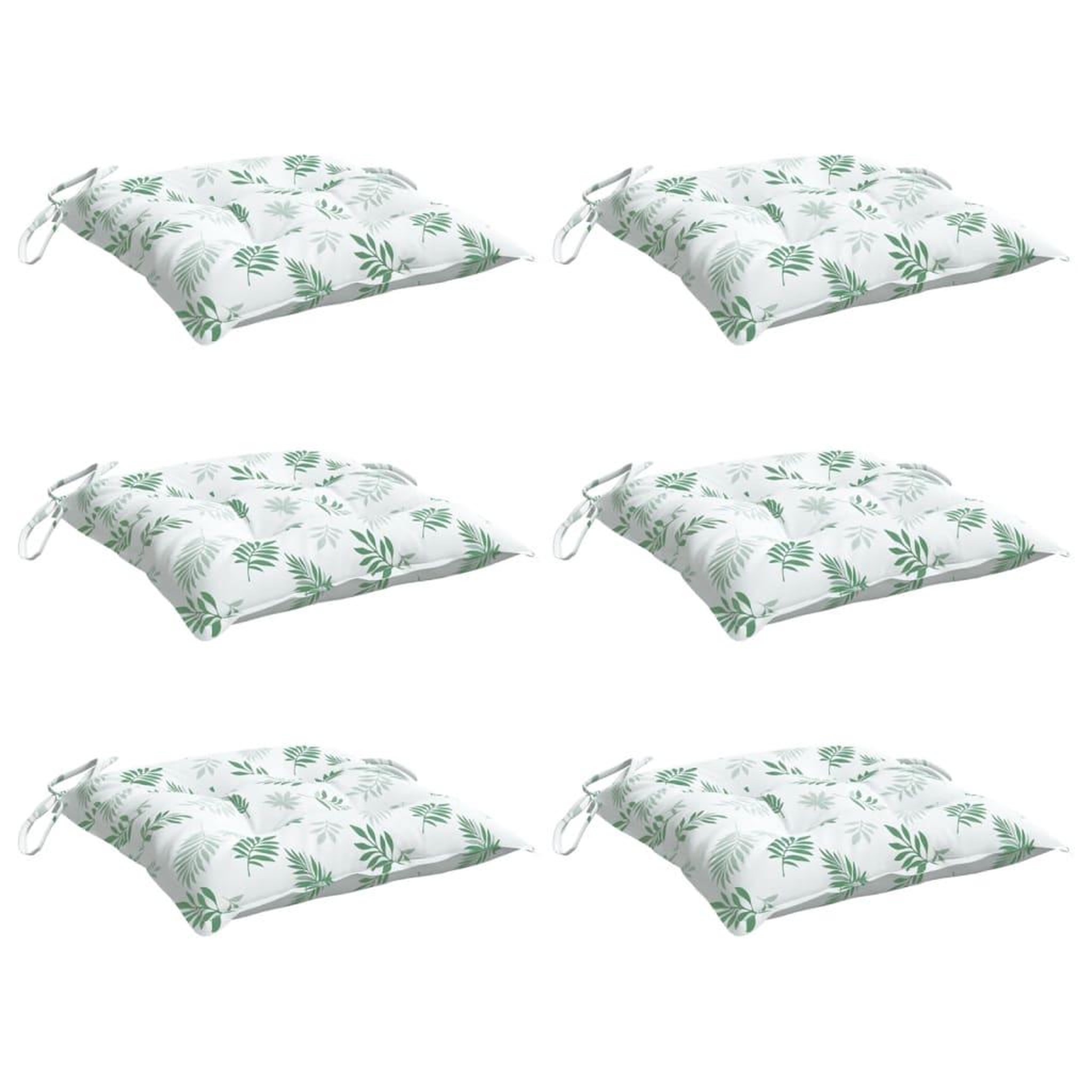 Voir la diapositive 3 : VIDAXL Coussins de chaise lot de 6 a motif de feuilles 50x50x7 cm