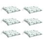 Voir la diapositive 3 : VIDAXL Coussins de chaise lot de 6 a motif de feuilles 50x50x7 cm