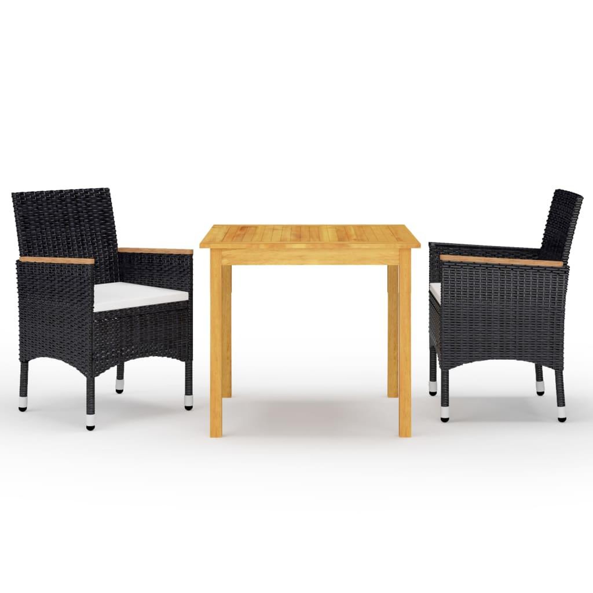 Voir la diapositive 1 : VIDAXL Ensemble de salle a manger de jardin 3 pcs Noir