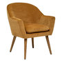 Voir la diapositive 1 : ATMOSPHERA Fauteuil Scandinave en Velours  Sinel  83cm Ocre