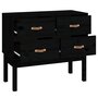 Voir la diapositive 4 : VIDAXL Armoire console Noir 90x40x78 cm Bois de pin solide