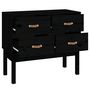 Voir la diapositive 4 : VIDAXL Armoire console Noir 90x40x78 cm Bois de pin solide