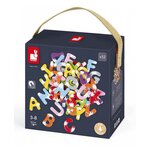 Juratoys-Janod Ensemble de 52 Lettres Magnétiques en Bois Splash pour Apprentissage Amusant