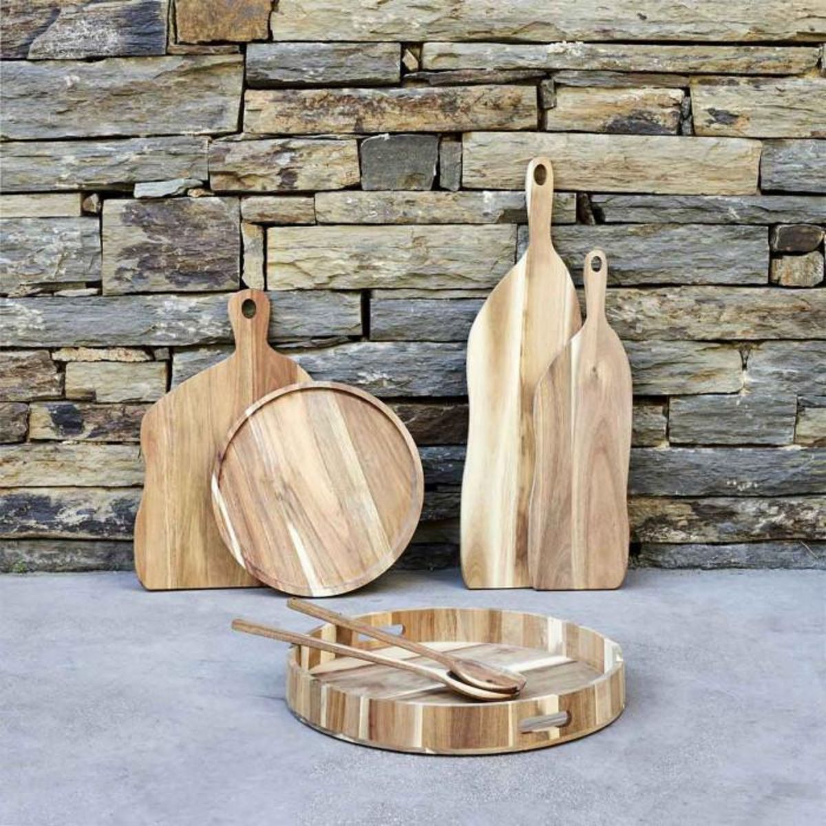 Paris Prix Plateau de Service Design  Acacia  40cm Marron