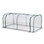 Voir la diapositive 1 : HOMCOM Serre de jardin tunnel 2L x 1l x 0,8H m tente bâche transparent acier