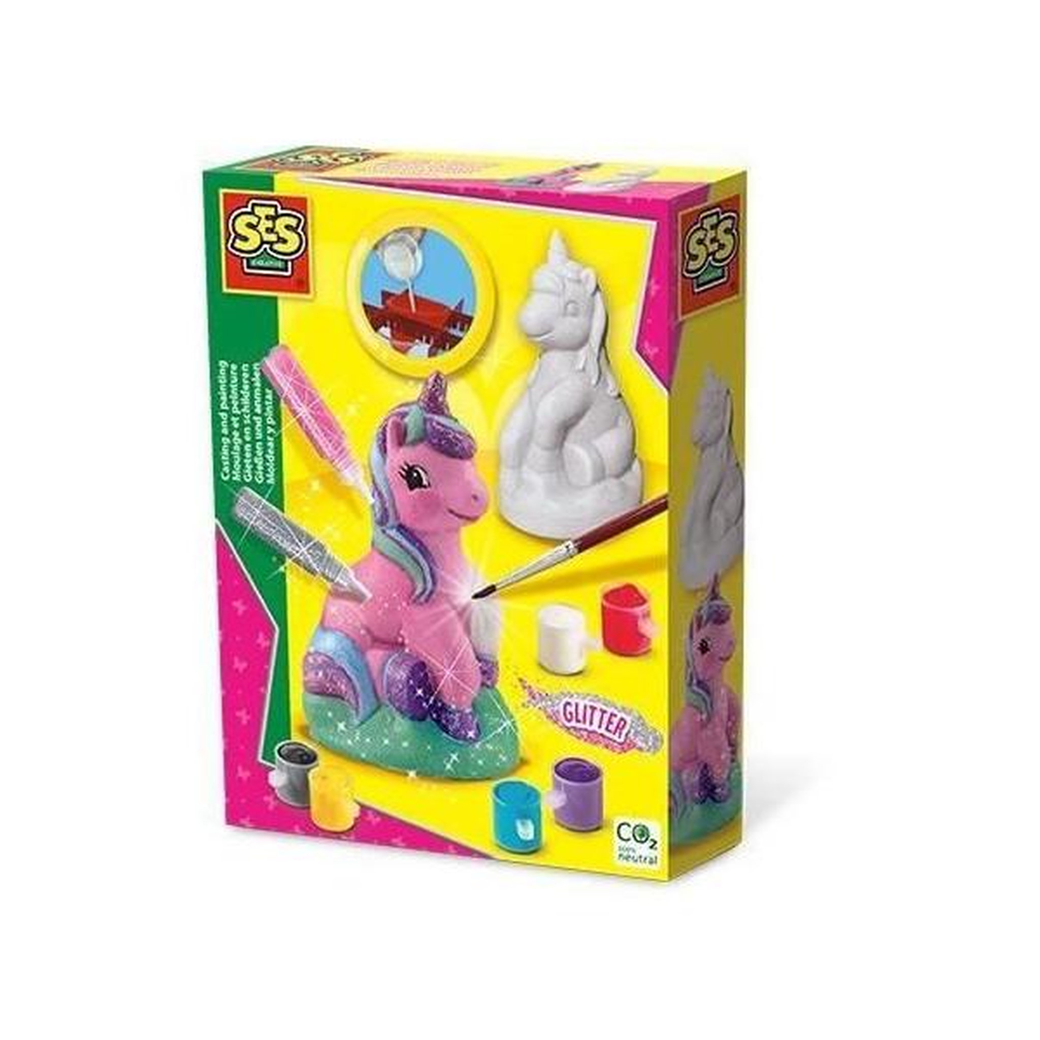 SES Creative Moulage et peinture - Licorne - SES CREATIVE - Facile a remplir avec du plâtre et de l'eau