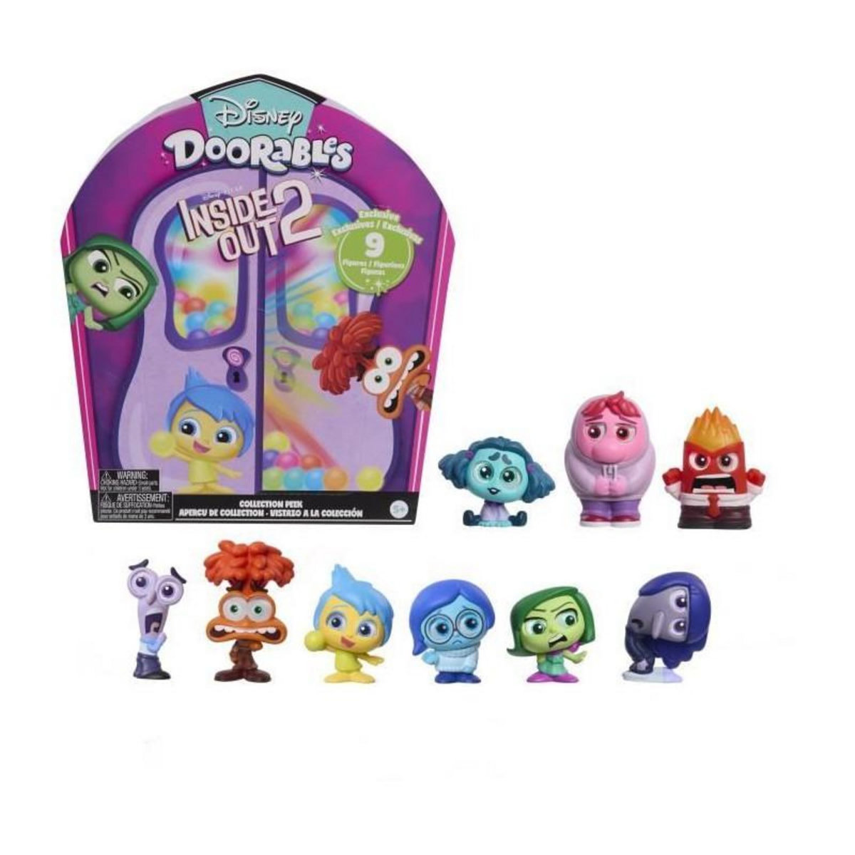 DISNEY Figurines a collectionner - DISNEY PIXAR Doorables - Coffret Collector Vice-Versa 2 - 9 figurines exclusives inspirées du film