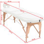 Voir la diapositive 6 : VIDAXL Table de massage pliable 4 cm d'epaisseur et 2 traversins Blanc