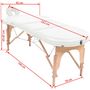 Voir la diapositive 6 : VIDAXL Table de massage pliable 4 cm d'epaisseur et 2 traversins Blanc