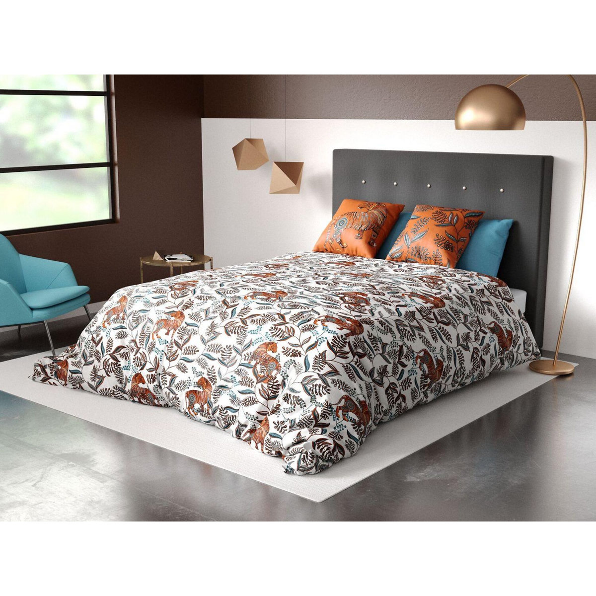 Les Ateliers du Linge Parure housse de couette 100% coton 57fils-savane