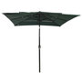 Voir la diapositive 2 : VIDAXL Parasol de jardin a 3 niveaux avec mat en aluminium vert