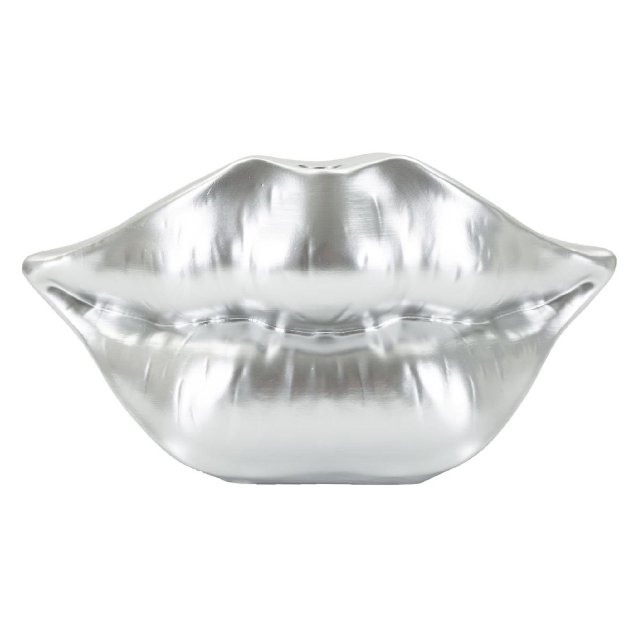 Paris Prix Vase déco en résine  mouth  23cm argent