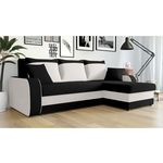 BEST MOBILIER Zelie - canapé d'angle réversible convertible - avec coffre - 4 places - style contemporain. Coloris disponibles : Bicolore